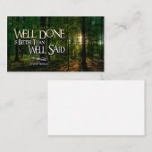 Carte De Correspondance Benjamin Franklin Citation Inspirationnelle "Bien  (Devant / Derrière)