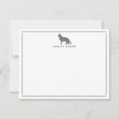 Carte De Correspondance Berger allemand gris Chien moderne de la frontière (Devant)
