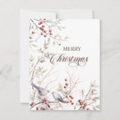 Carte De Correspondance Berries d'hiver moderne Noël (Devant)