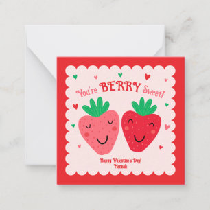 Carte De Correspondance Berry Sweet Enfants Saint-Valentin en Classe