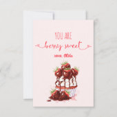 Carte De Correspondance Berry Sweet Stripes Cupcake Whimsy Valentines Day (Devant)