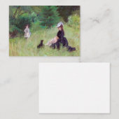 Carte De Correspondance Berthe Morisot - Dans un parc (Devant / Derrière)
