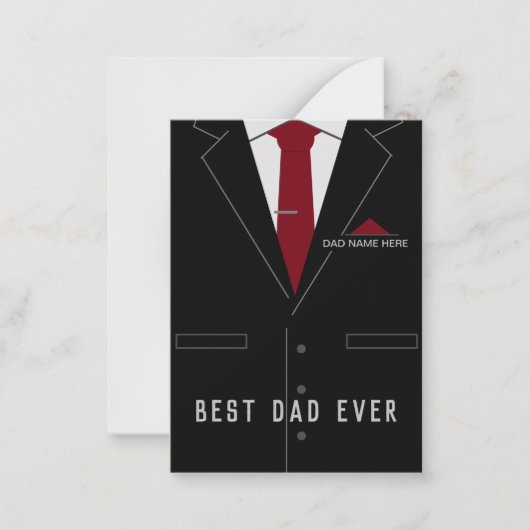 Carte De Correspondance Best DAD Ever Card - Your Name / texte (Devant)