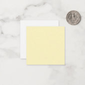 Carte De Correspondance Beurre jaune uni (Devant/Arrière en situation)