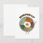 Carte De Correspondance Bibimbap Cuisine coréenne Cuisine Cuisine Riz Egg  (Devant / Derrière)