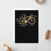 Carte De Correspondance Bicycle Cycling Anatomy Road (Devant/Arrière en situation)