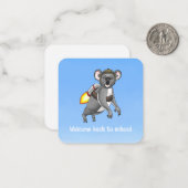 Carte De Correspondance Bienvenue à l'école Rocket Koala (Devant/Arrière en situation)
