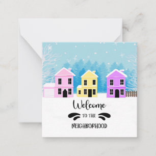 Carte De Correspondance bienvenue dans le quartier nouvelle maison noël