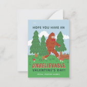 Carte De Correspondance Big Foot Sasquatch Classroom Valentine's Exchange (Devant)