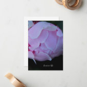Carte De Correspondance Big Pink Peony Bud (Devant/Arrière en situation)