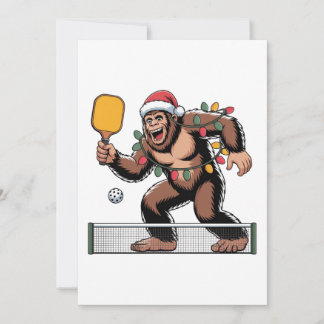 Carte De Correspondance Bigfoot Sasquatch Pickleball Noël 2026
