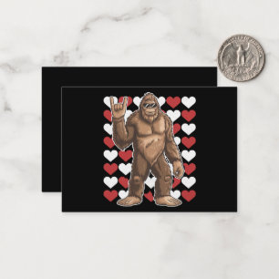 Carte De Correspondance Bigfoot Valentines Jour Coeurs Drôle Sasquatch Amo