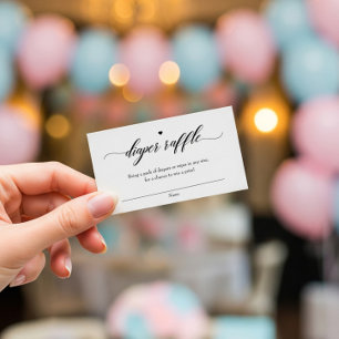 Carte De Correspondance Billet classique élégant Baby shower rabat