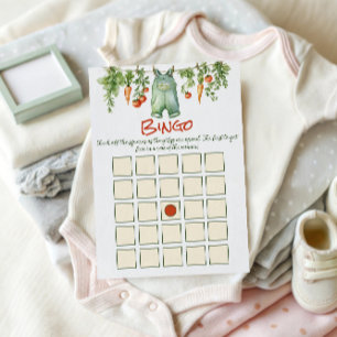 Carte De Correspondance Bingo de Baby Shower Little Sprout Clothesline