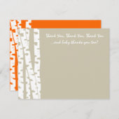 Carte De Correspondance Birch Tree Note de remerciements (Devant / Derrière)