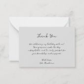 Carte De Correspondance Birch Trees modernes et Merci aux oiseaux rouges (Dos)