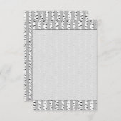 Carte De Correspondance Birch Trees Pattern Bland Black White (Devant / Derrière)