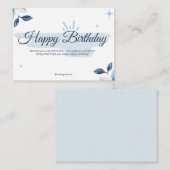 Carte De Correspondance Bithday Cards (Devant / Derrière)