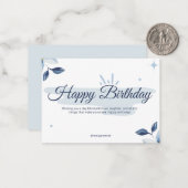 Carte De Correspondance Bithday Cards (Devant/Arrière en situation)
