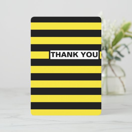 Carte De Correspondance Black and Yellow Horizontal Stripes (Debout devant)