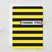 Carte De Correspondance Black and Yellow Horizontal Stripes (Devant)