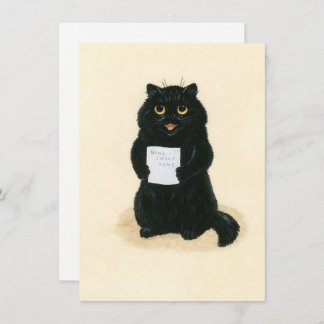 Carte De Correspondance Black Cat Home Sweet Home Secourt Shelter Cute