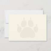 Carte De Correspondance Black Cat Paw Prints Monogram Personalized Cream (Dos)
