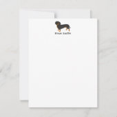 Carte De Correspondance Black et Tan Dachshund (Devant)
