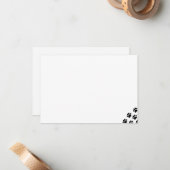 Carte De Correspondance Black Pet Paw Prints (Devant/Arrière en situation)