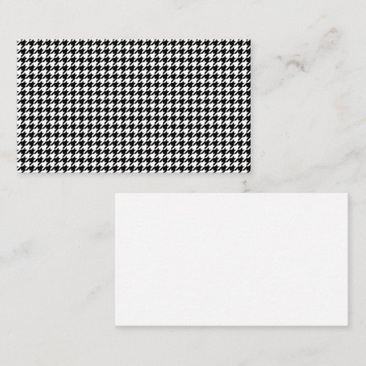 Carte De Correspondance Black White Houndstooth Tissue (Devant / Derrière)