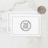Carte De Correspondance Blanc Ajouter votre logo | Certificat cadeau minim (Devant/Arrière en situation)