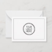 Carte De Correspondance Blanc Ajouter votre logo | Certificat cadeau minim (Devant)