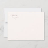 Carte De Correspondance Blanc beige minimal | Un message pour vous (Devant)