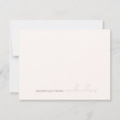 Carte De Correspondance Blanc beige minimal | Un message pour vous (Dos)