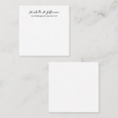 Carte De Correspondance Blanc Créatif Tendance Écriture Manuscrite Classiq (Devant / Derrière)