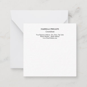 Carte De Correspondance Blanc Minimaliste Créatif Professionnel