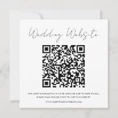 Carte De Correspondance Blanc | RSVP | Site Web du Mariage (Devant)