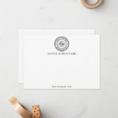 Carte de correspondance blanche avec logo d'entrep (Devant/Arrière en situation)