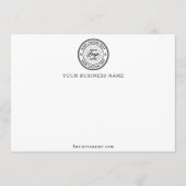 Carte de correspondance blanche avec logo d'entrep (Devant)