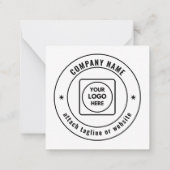 Carte de correspondance blanche pour logo et marqu (Dos)