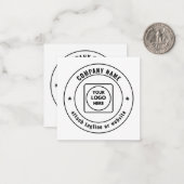 Carte de correspondance blanche pour logo et marqu (Devant/Arrière en situation)
