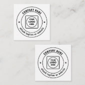 Carte de correspondance blanche pour logo et marqu (Devant / Derrière)