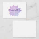 Carte De Correspondance Blessed with Joy: Hand-Drawn Floral Affirmation (Devant / Derrière)
