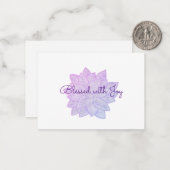 Carte De Correspondance Blessed with Joy: Hand-Drawn Floral Affirmation (Devant/Arrière en situation)