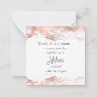 *~ Blessure Rose Parties scintillant Gold Quote AP