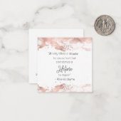 Carte De Correspondance *~ Blessure Rose Parties scintillant Gold Quote AP (Devant/Arrière en situation)