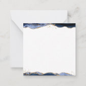 Carte De Correspondance Bleu Agate Géode Script Monogramme Parties scintil (Dos)