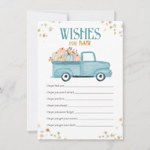 Carte De Correspondance Bleu Citrouille Wives for Baby, Baby shower Game
