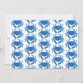 Carte De Correspondance Bleu crabe inspiré de la côte (Devant)