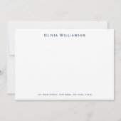 Carte De Correspondance Bleu crabe inspiré de la côte (Dos)